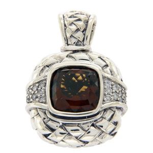 Scott Kay Sterling Silver Smokey Quartz Pendant